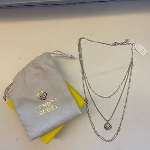 Kendra Scott medallion coin multi strand necklace